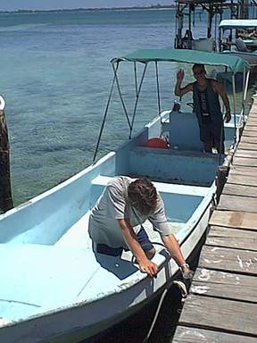 Hilbrandt & Bucky ready the dory