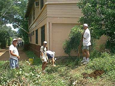 The old fence comes down